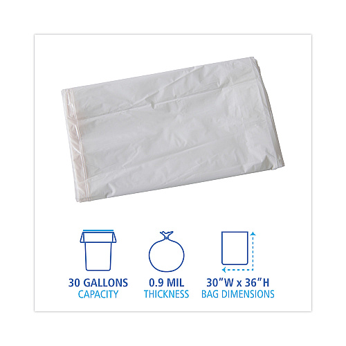 Boardwalk&reg; Low Density Industrial Can Liners, 30 gal, 100/Carton (BWKW3036X)