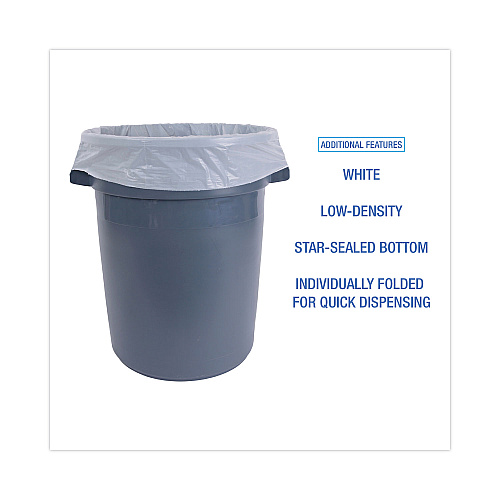 Boardwalk&reg; Low Density Industrial Can Liners, 33 gal, 100/Carton (BWKW3339X)