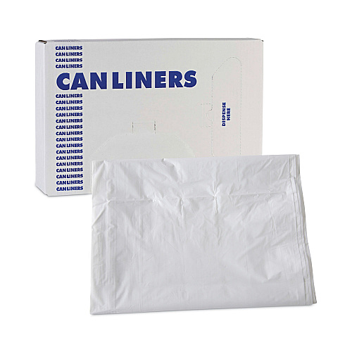 Boardwalk&reg; 60 Gallon White Can Liners, 0.9 mil, 38 x 58, 100 Liners (BWKW3858X)