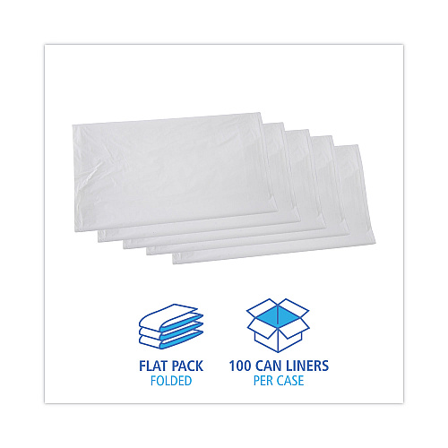 Boardwalk&reg; 45 Gallon White Can Liners, 0.9 mil, 40 x 46, 100 Liners (BWKW4046X)
