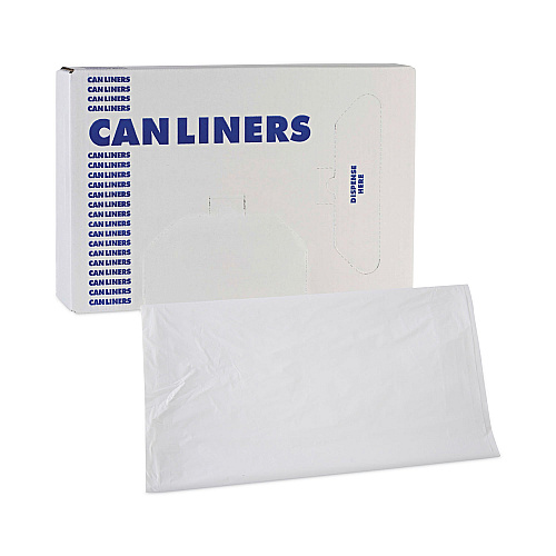 Boardwalk&reg; 45 Gallon White Can Liners, 0.9 mil, 40 x 46, 100 Liners (BWKW4046X)