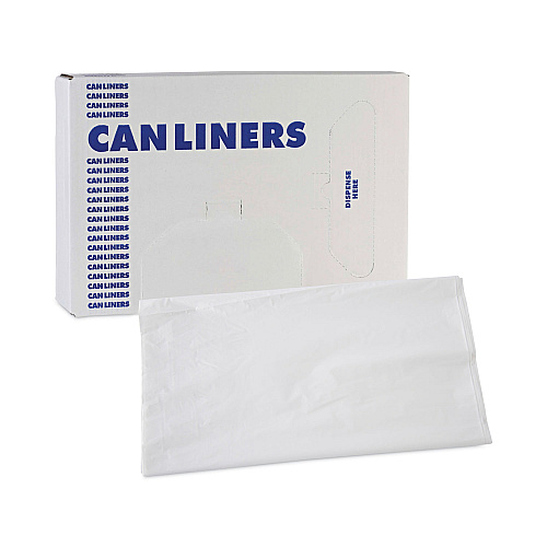 Boardwalk&reg; 56 Gallon White Can Liners, 0.9 mil, 43 x 47, 100 Liners (BWKW4347X)