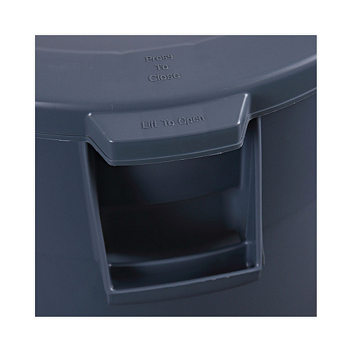 Boardwalk&reg; Flat-Top Lids for 32 gal Waste Receptacle, Rnd, Gy, EA (BWK32GLWRLIDG)