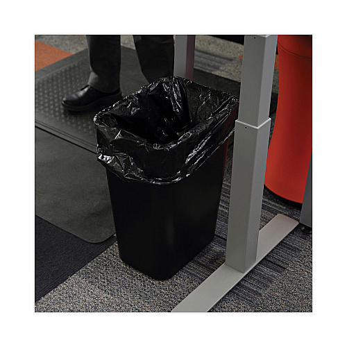 Boardwalk&reg; Waste Can Liners, 16 gal, Black, 15 Bags/Roll, 10 Rolls/CT (BWK510)