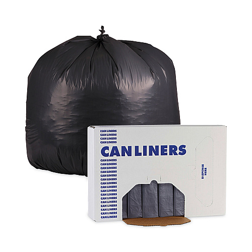 Boardwalk&reg; 60 Gallon Gray Can Liners, 1.1 mil, 38 x 58,100 Liners (BWK3858GREY)