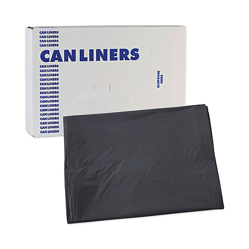 Boardwalk&reg; 60 Gallon Gray Can Liners, 1.1 mil, 38 x 58,100 Liners (BWK3858GREY)