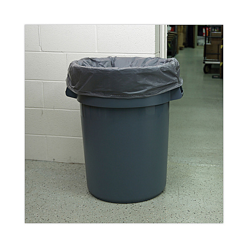 Boardwalk&reg; Low Density Industrial Can Liners, 45 gal, Gray, 100/CT (BWK4046GREY)