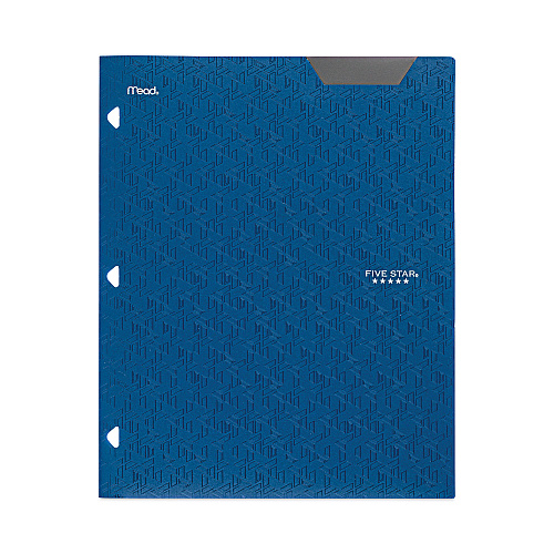 Five Star Two-Pocket Stay-Put Plastic Folder, 11 x 8.5, Assorted, 4/Pack (38049)