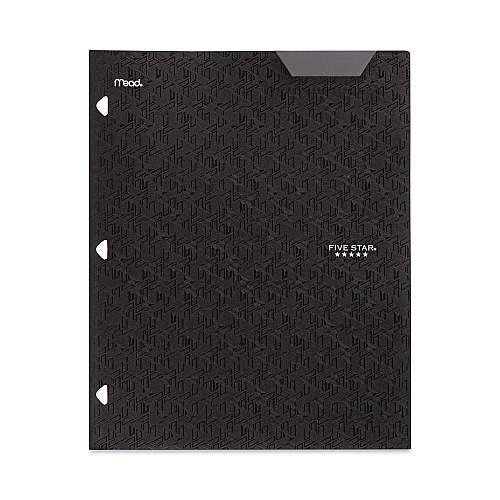 Five Star Two-Pocket Stay-Put Plastic Folder, 11 x 8.5, Assorted, 4/Pack (38049)