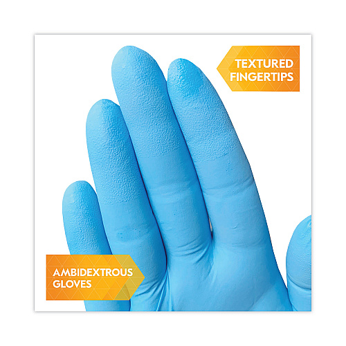 KleenGuard G10 Comfort Plus Blue Nitrile Gloves, Light Blue, X-Large, 1,000/Carton (54189CT)
