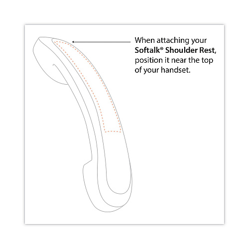 Softalk Standard Telephone Shoulder Rest, 2.63 x 7.5 x 2.25, Ivory (105M)