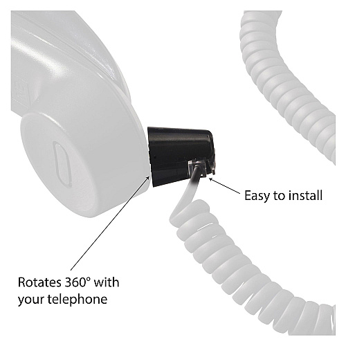 Softalk Twisstop Rotating Phone Cord Detangler, Black (1501)
