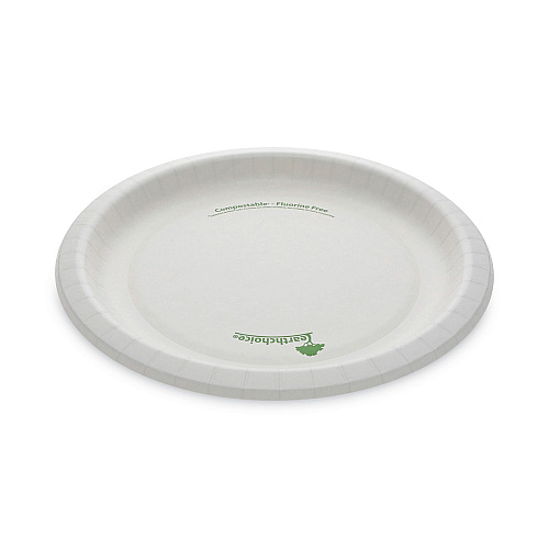Pactiv EarthChoice Pressware Compostable Dinnerware, Plate, 10" dia, White, 300/Carton (PSP10EC)