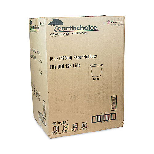 Pactiv EarthChoice Compostable Paper Cup, 16 oz, Green, 1,000/Carton (DPHC16EC)
