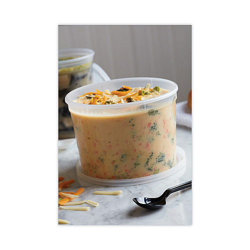 Pactiv Newspring DELItainer Microwavable Container, 64 oz, 4.5 x 4.5 x 6.35, Natural, Plastic, 120/Carton (L6064)