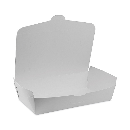 Pactiv EarthChoice OneBox Paper Box, 55 oz, 9 x 4.85 x 2, White, 100/Carton (NOB02W)