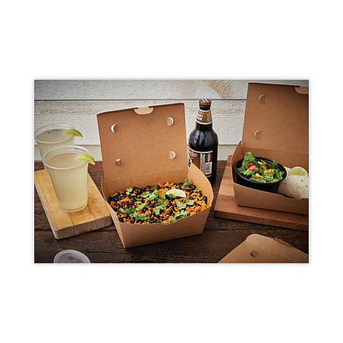 Pactiv EarthChoice OneBox Paper Box, 66 oz, 6.5 x 4.5 x 3.25, Kraft, 160/Carton (NOB03KEC)