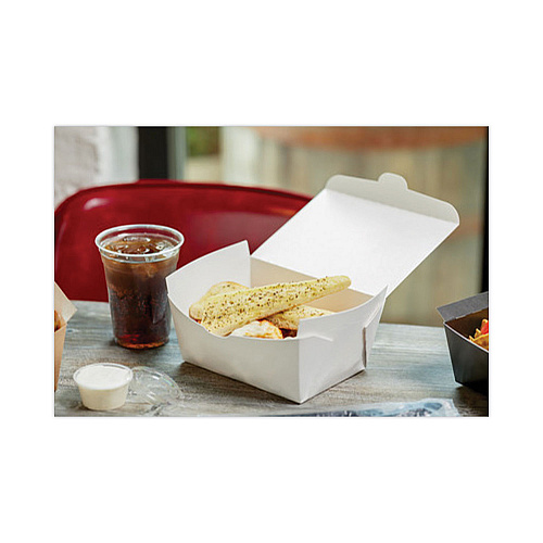 Pactiv EarthChoice OneBox Paper Box, 66 oz, 6.5 x 4.5 x 3.25, White, 160/Carton (NOB03W)