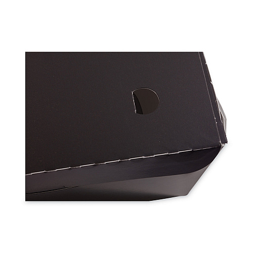 Pactiv EarthChoice OneBox Paper Box, 77 oz, 9 x 4.85 x 2.7, Black, 162/Carton (NOB04SB)