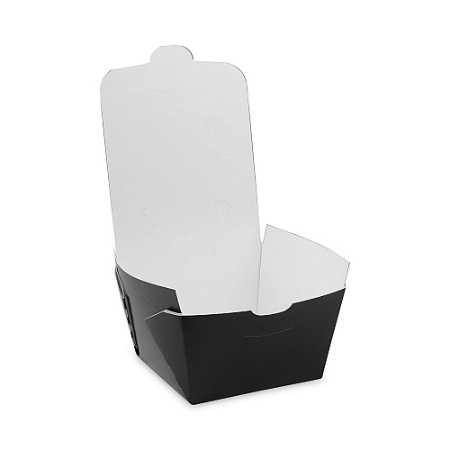 Pactiv EarthChoice OneBox Paper Box, 46 oz, 4.5 x 4.5 x 3.25, Black, 200/Carton (NOB08B)