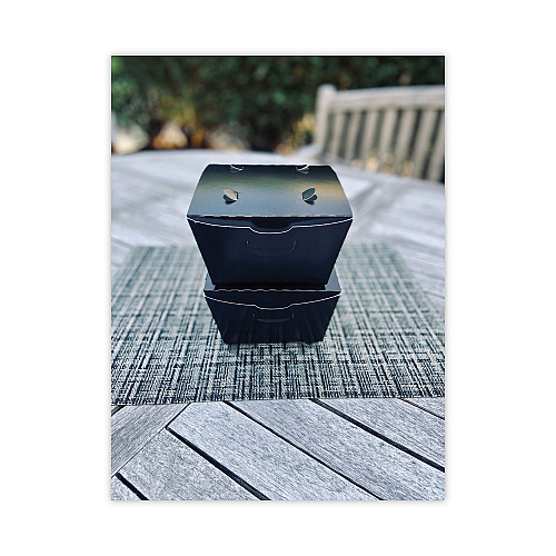 Pactiv EarthChoice OneBox Paper Box, 46 oz, 4.5 x 4.5 x 3.25, Black, 200/Carton (NOB08B)