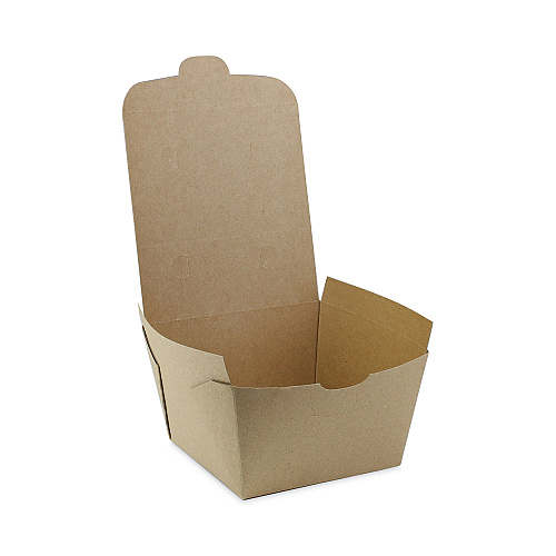 Pactiv EarthChoice OneBox Paper Box, 46 oz, 4.5 x 4.5 x 3.25, Kraft, 200/Carton (NOB08KEC)