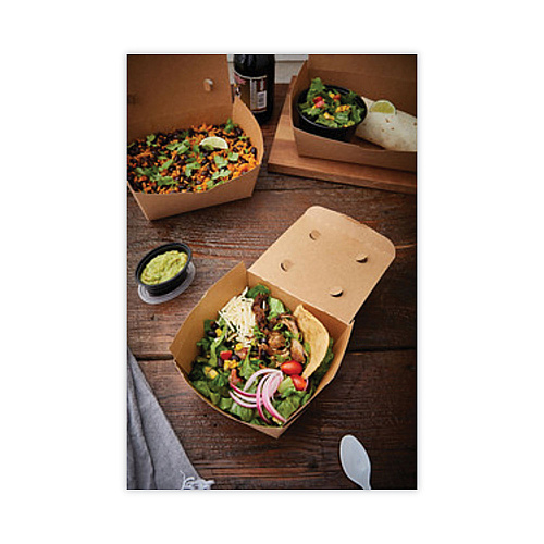 Pactiv EarthChoice OneBox Paper Box, 46 oz, 4.5 x 4.5 x 3.25, Kraft, 200/Carton (NOB08KEC)