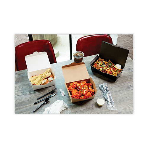 Pactiv EarthChoice OneBox Paper Box, 46 oz, 4.5 x 4.5 x 3.25, Kraft, 200/Carton (NOB08KEC)