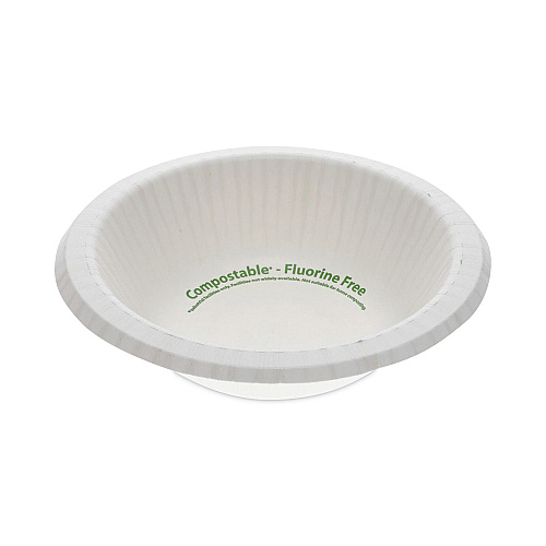 Pactiv EarthChoice Pressware Compostable Dinnerware, Bowl, 12 oz, White, 750/Carton (PSB12EC)
