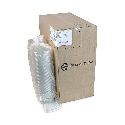 Pactiv EarthChoice Square Recycled Bowl, 16 oz, 5 x 5 x 1.75, Clear, Plastic, 504/Carton (SAC0516)