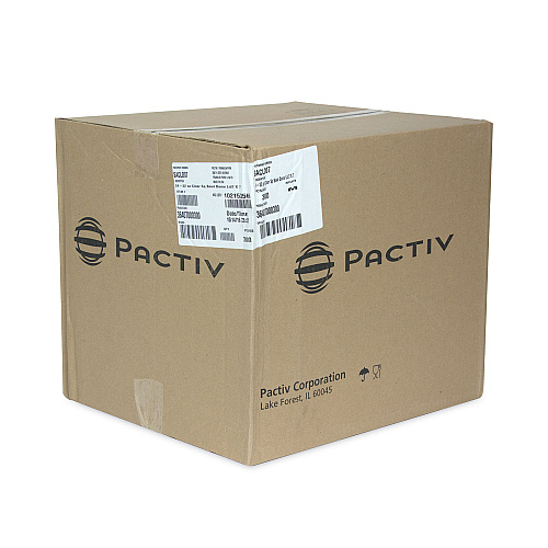 Pactiv EarthChoice Recycled PET Container Lid, For 24-32 oz Container Bases, 7.38 x 7.38 x 0.82, Clear, Plastic, 300/Carton (SACLD07)