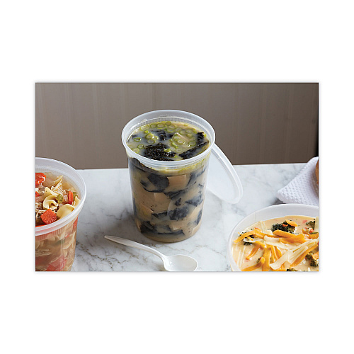 Pactiv Newspring DELItainer Microwavable Container, 32 oz, 4.55 x 4.55 x 5.55, Natural, Plastic, 480/Carton (SD5032Y)