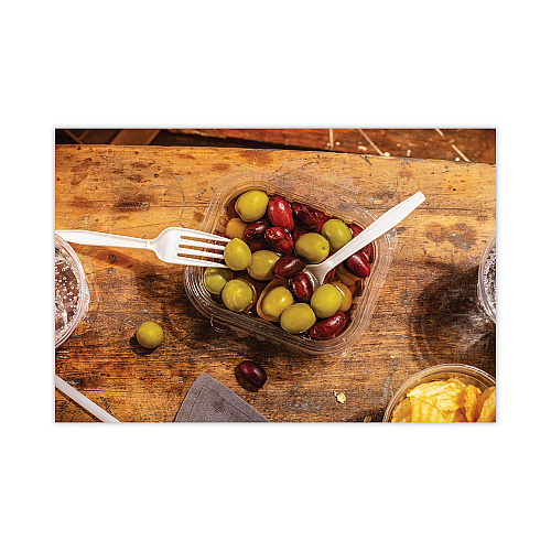 Pactiv EarthChoice Tamper Evident Recycled Hinged Lid Deli Container, 16 oz, 5.38 x 4.5 x 2.63, Clear, Plastic, 304/Carton (TEHL5X416)