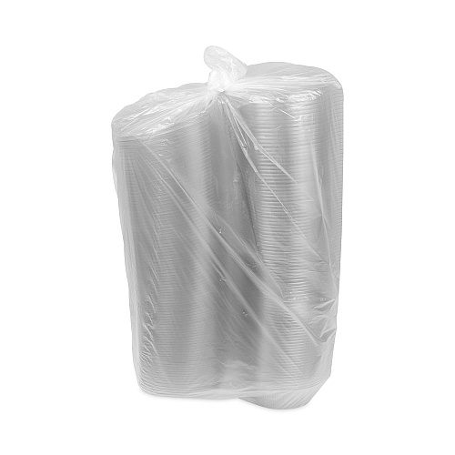 Pactiv EarthChoice Recycled PET Hinged Container, 48 oz, 8.88 x 7.25 x 2.94, Clear, Plastic, 190/Carton (YCA910480000)