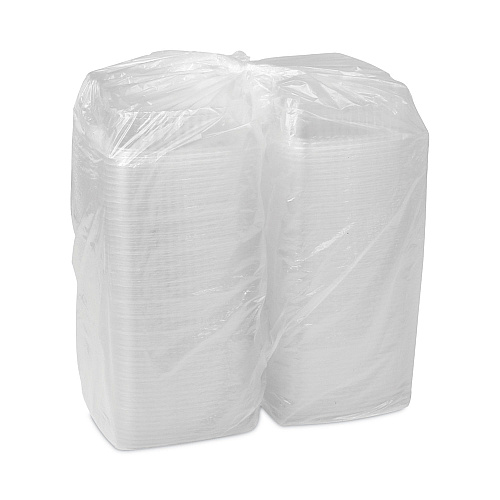 Pactiv Showcase Deli Container, Base Only, 2-Compartment, 10 oz; 23 oz, 9 x 7.4 x 1.5, Clear, Plastic, 220/Carton (YCI854200000)
