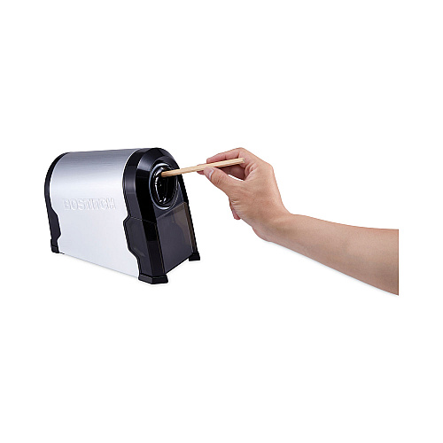 Bostitch Super Pro Glow Commercial Electric Pencil Sharpener, AC-Powered, 6.13 x 10.63 x 9, Black/Silver (EPS14HC)