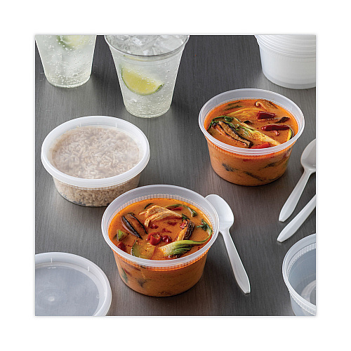 Pactiv Newspring DELItainer Microwavable Container, 12 oz, 4.55 x 2.45 x 2.45, Clear, Plastic, 240/Carton (YL2512)