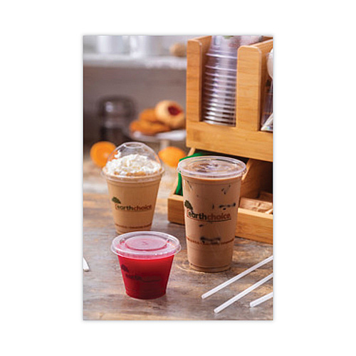 Pactiv EarthChoice Compostable Cold Cup, 20 oz, Clear/Printed, 600/Carton (YPLA21CEC)