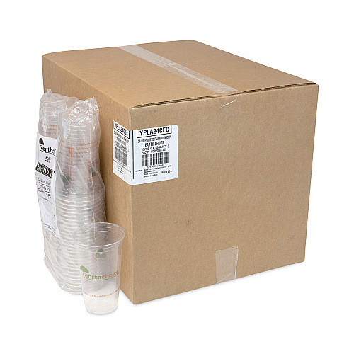 Pactiv EarthChoice Compostable Cold Cup, 24 oz, Clear/Printed, 580/Carton (YPLA24CEC)