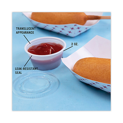 Pactiv Plastic Portion Cup, 2 oz, Translucent, 200/Bag, 12 Bags/Carton (YS200)