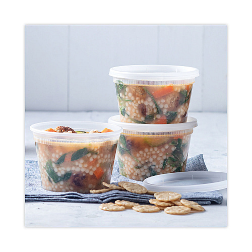 Pactiv Newspring DELItainer Microwavable Container, 16 oz, 2 x 2 x 2, Clear, Plastic, 240/Carton (YSD2516)