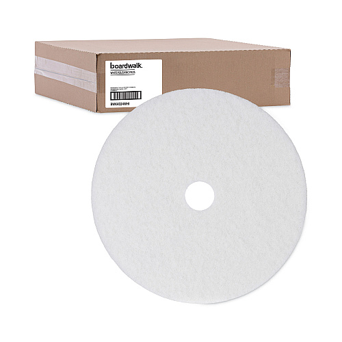 Boardwalk&reg; White 24" Floor Polishing Pads, 5 Pads (BWK4024WHI)