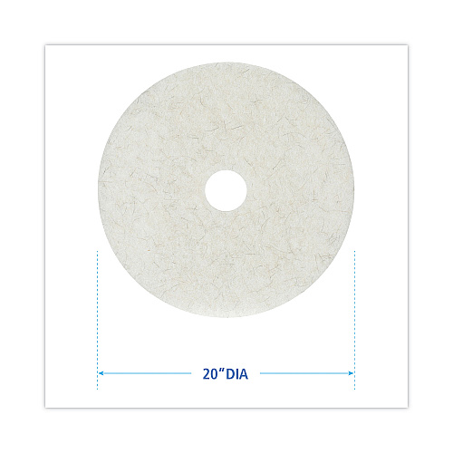 Boardwalk&reg; High-Speed 20" Floor Pads, Nat. Hair/Polyester, 5/Ctn (BWK4020NAT)