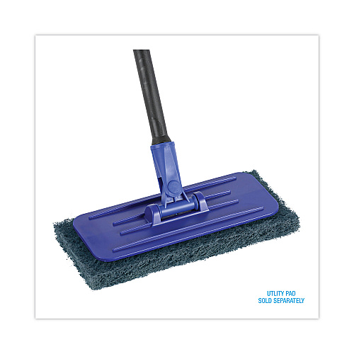 Boardwalk&reg; Swivel Pad Holder, Plastic, Blue, 4 x 9, 12/Carton (BWK00405)