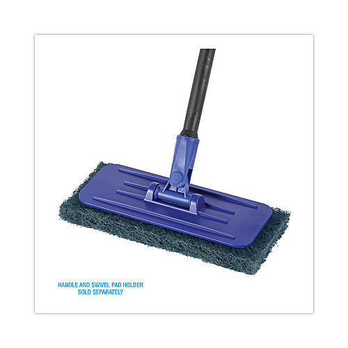 Boardwalk Medium-Duty Scour Pad, 10 x 4.63, Blue, 20/Carton (BWK402)