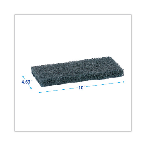 Boardwalk Medium-Duty Scour Pad, 10 x 4.63, Blue, 20/Carton (BWK402)