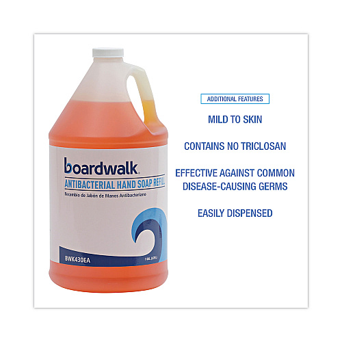 Boardwalk&reg; Antibacterial Liquid Soap, Clean Scent, 1 gal Bottle (BWK430EA)