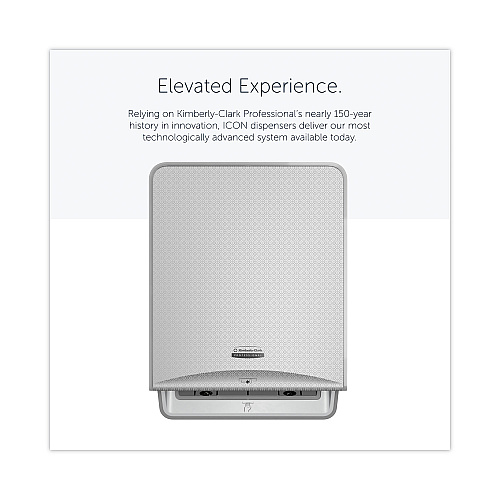 Kimberly-Clark ICON Automatic Roll Towel Dispenser, 20.12 x 16.37 x 13.5, Silver Mosaic (53691)