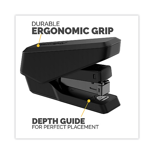 Fellowes LX840 EasyPress Half Strip Stapler, 25-Sheet Capacity, Black (5010601)
