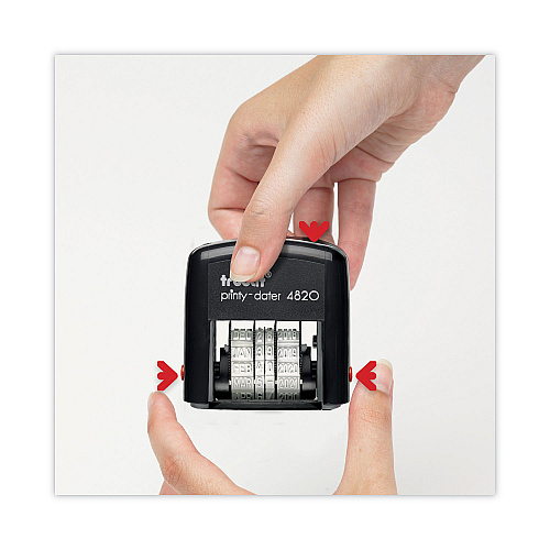 Trodat Printy Economy Date Stamp, Self-Inking, 1.63" x 0.38", Black (E4820)
